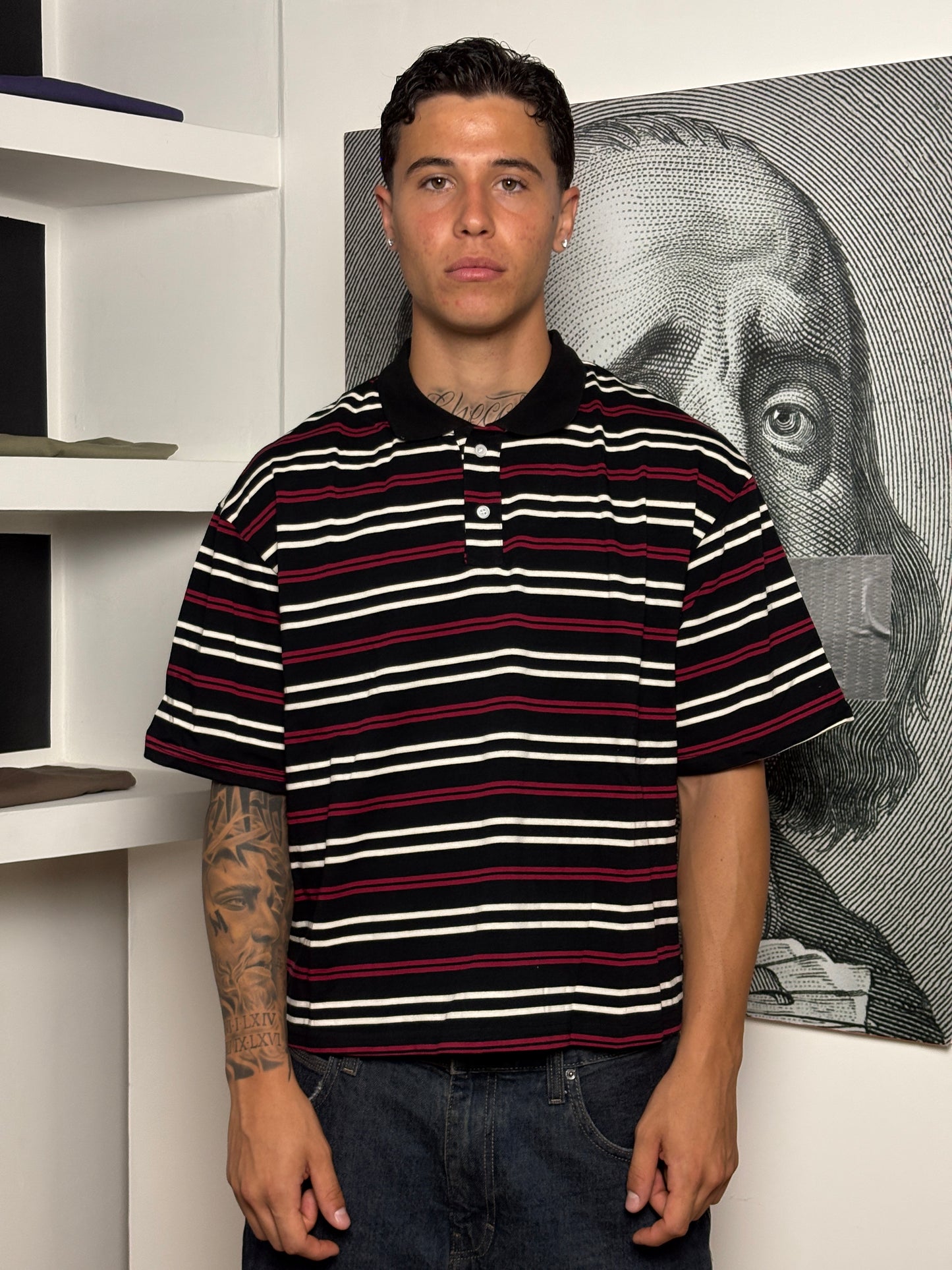 POLO CROP RIGHE