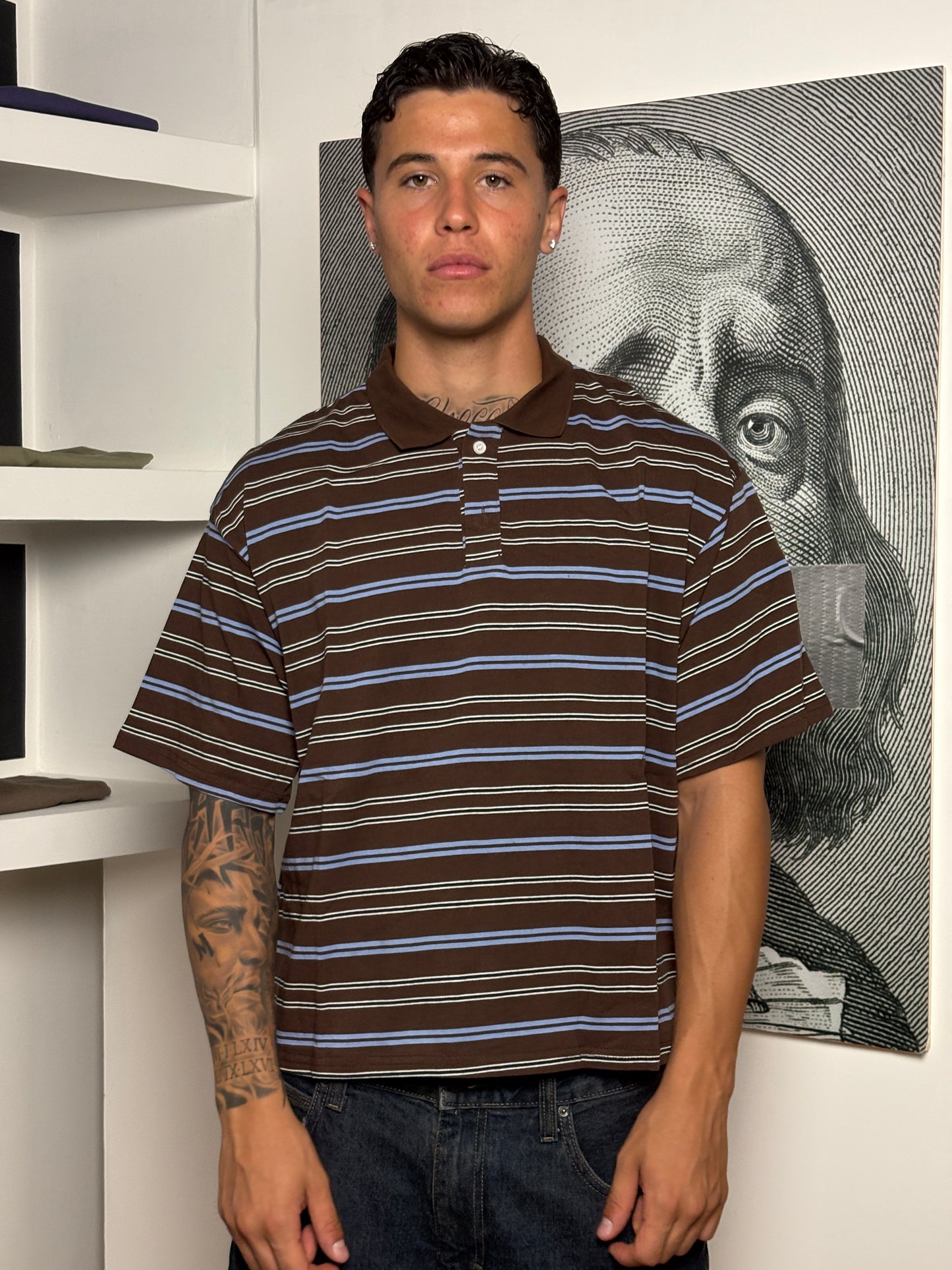 POLO CROP RIGHE